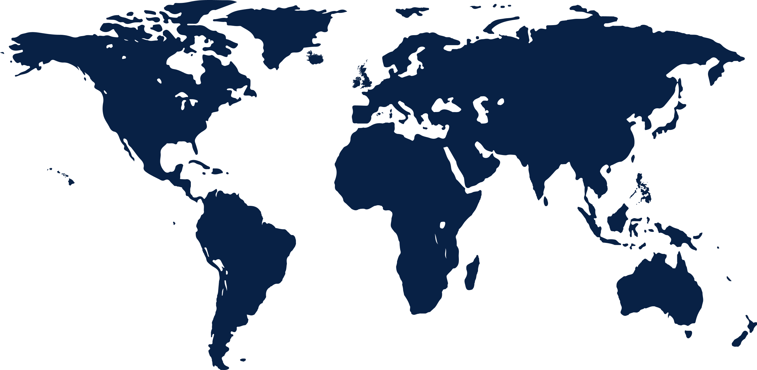 Dark blue world map silhouette